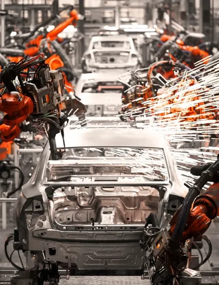 Industrial automatic doors and entrance automation systems for automobile manufacturing plants