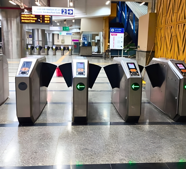 Automatic fare collection gates and transit entrance automation systems